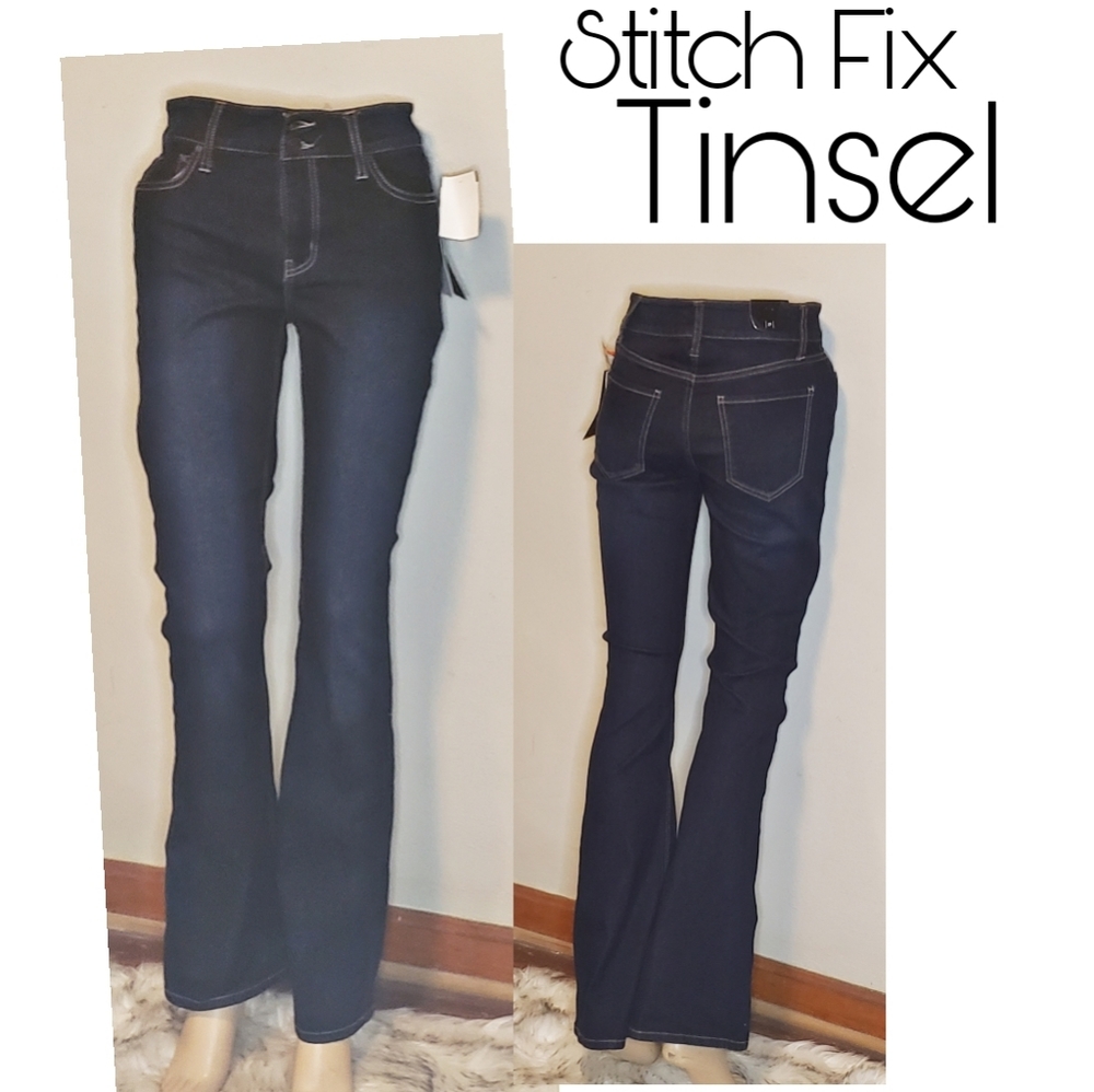 Stitch fix Tensil "Abelie" double button flare denim jeans.  Sz 27